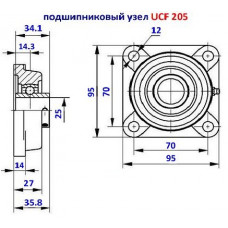 Підшипник UCF 205