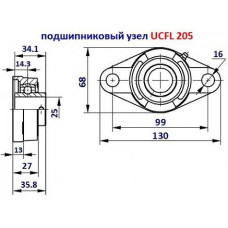 Підшипник UCFL 205
