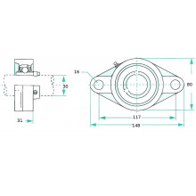 Підшипник UCFL 206